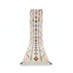 Rainbow Tribal Azilal Moroccan Runner – Handmade Multi-Color Geometric Wool Shag