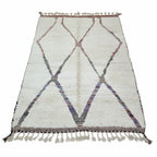 Rainbow Diamond Moroccan Azilal Rug – Handmade Multi-Color Tribal Wool Shag
