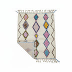 Rainbow Tribal Azilal Moroccan Rug – Handmade Multi-Color Diamond Wool Shag