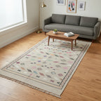 Rainbow Diamond Moroccan Kilim – Handmade Multi-Color Flat-Weave Tribal Wool Rug