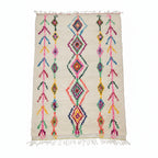 Rainbow Tribal Azilal Moroccan Rug – Handmade Multi-Color Diamond Wool Shag