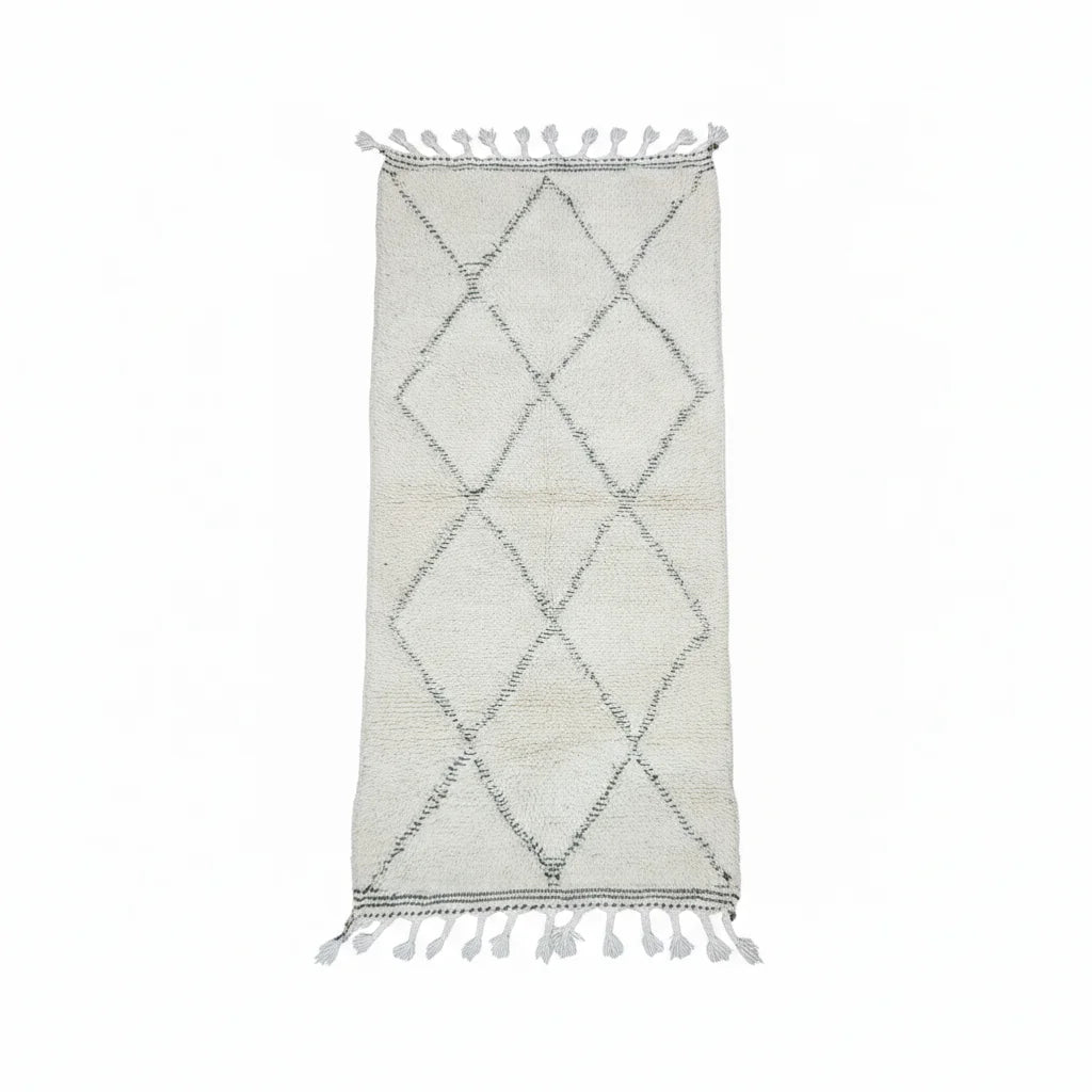 Abstract Narrative Azilal Moroccan Runner – Handmade Multi-Color Tribal Story Wool Shag