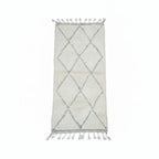 Abstract Narrative Azilal Moroccan Runner – Handmade Multi-Color Tribal Story Wool Shag
