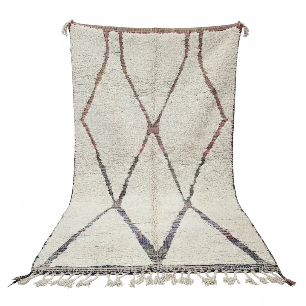 Rainbow Diamond Moroccan Azilal Rug – Handmade Multi-Color Tribal Wool Shag