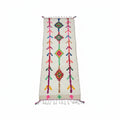 Rainbow Tribal Azilal Moroccan Runner – Handmade Multi-Color Diamond Wool Shag