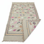 Rainbow Diamond Moroccan Kilim – Handmade Multi-Color Flat-Weave Tribal Wool Rug