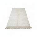 Minimalist Beni Ourain Moroccan Rug – Ivory Handwoven Wool