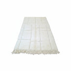 Architectural Beni Ourain Amazigh Rug – Handwoven Ivory Moroccan Wool