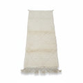Tonal Ivory Beni Ourain Rug – Handmade Diamond Lattice Wool Shag
