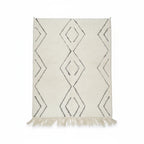 Rainbow Diamond Moroccan Azilal Wool Rug - Handmade Multi-Color Tribal Shag