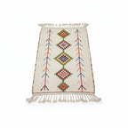 Rainbow Diamond Azilal Moroccan Rug – Handmade Multi-Color Tribal Wool Shag