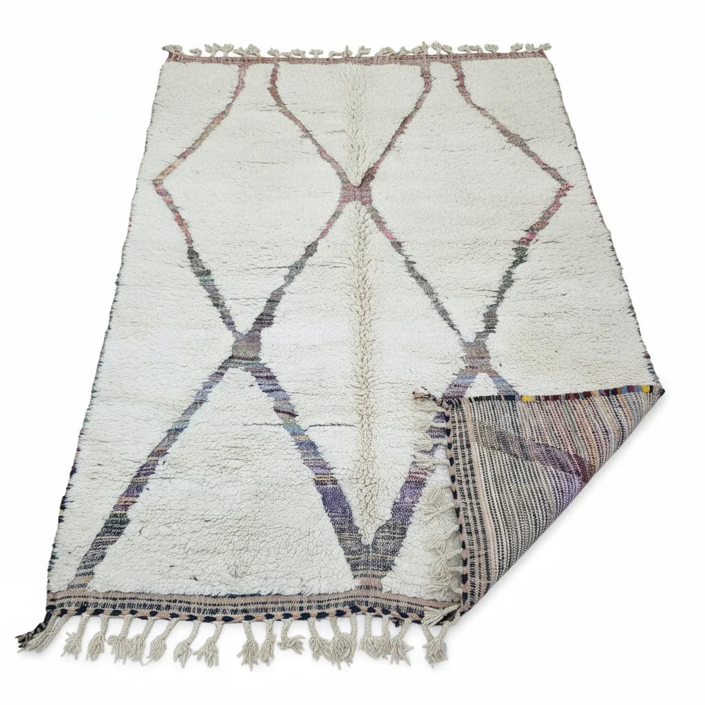 Rainbow Diamond Moroccan Azilal Rug – Handmade Multi-Color Tribal Wool Shag