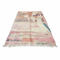 Abstract Pastel Moroccan Azilal Wool Rug – Handmade Watercolor Tribal Shag
