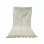 Minimalist Beni Ourain Moroccan Rug – Ivory Handwoven Wool