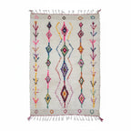 Rainbow Tribal Azilal Moroccan Rug – Handmade Multi-Color Diamond Wool Shag