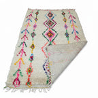 Rainbow Tribal Azilal Moroccan Rug – Handmade Multi-Color Diamond Wool Shag