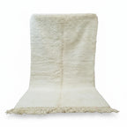 Minimalist Beni Ourain Moroccan Rug – Ivory Handwoven Wool