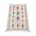 Rainbow Tribal Azilal Moroccan Rug – Handmade Multi-Color Diamond Wool Shag