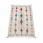 Rainbow Tribal Azilal Moroccan Rug – Handmade Multi-Color Diamond Wool Shag