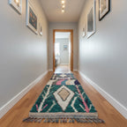 Vibrant Tribal Moroccan Azilal Runner – Handmade Multi-Color Narrative Gallery Rug